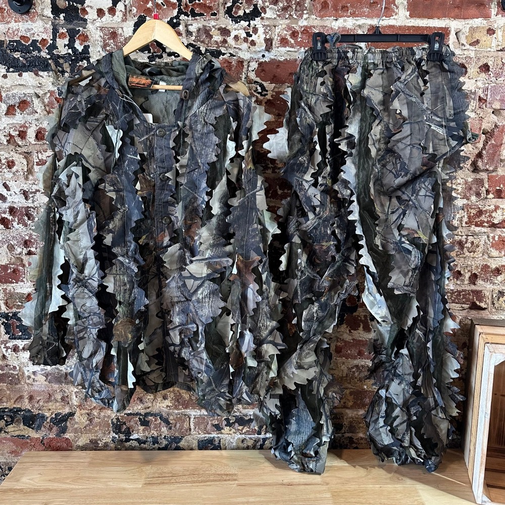 TrueTimber 3D Leaf Suit Green Camo Ghillie Hunting Suit Mens Large